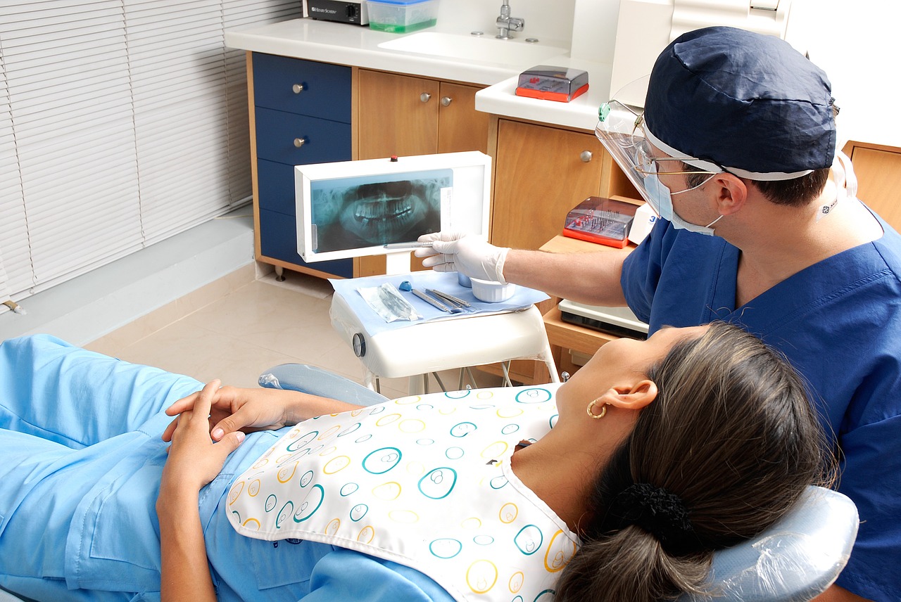 woman and dentist